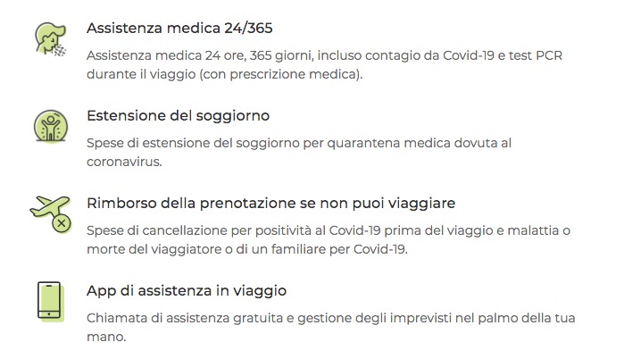 Dettagli dell'assicurazione di viaggio Heymondo,