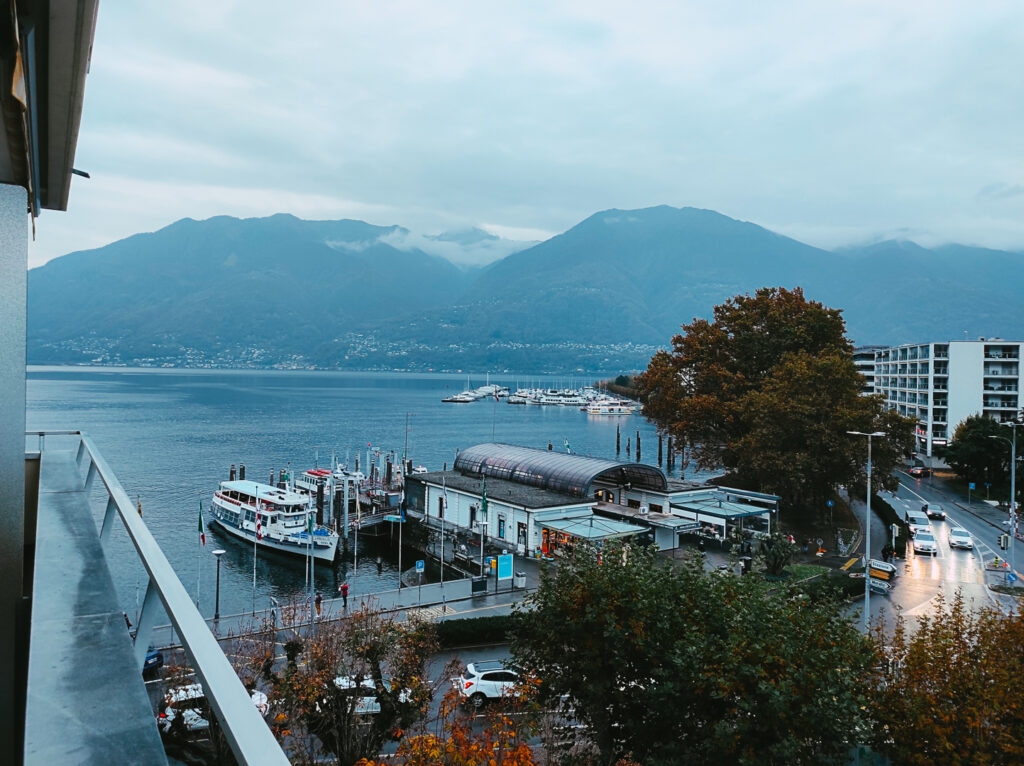 Vista di Locarno dall'Hotel Garni Rondinella