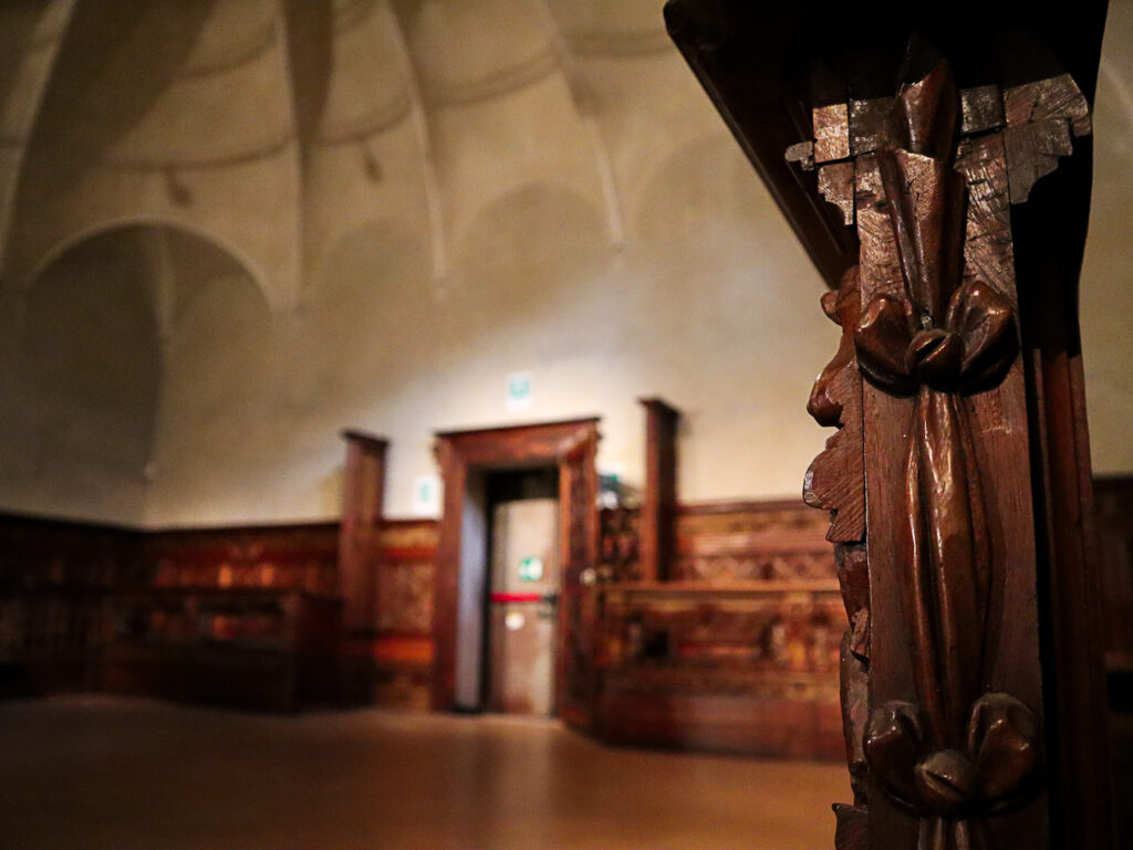 Uno degli ambienti dell'ex monastero benedettino.